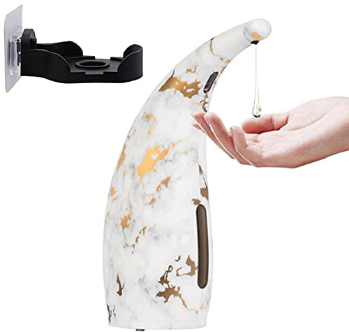 Dispenser Sapone Automatico Liquido, 300ml Dispenser Gel Disinfettante Mani Automatico, Dosatore Sapone da Parete/Appoggio con Sensore Infrarossi per Cucina Bagno Ufficio Hotel G