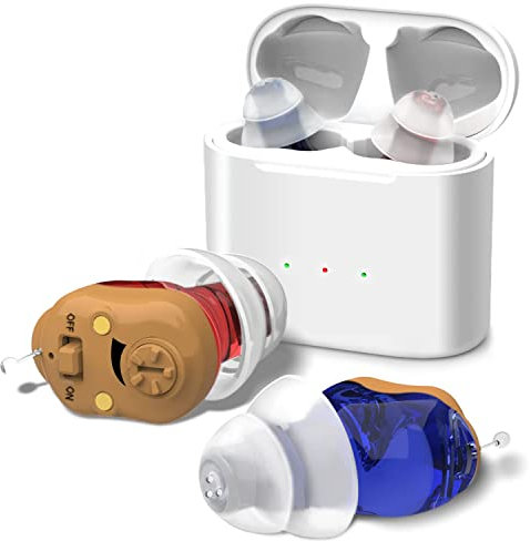 Rechargeable Hearing Aids Hearing Amplifier with Noise Cancelling for Adults - Hearing Aid Cleaning Tools Included