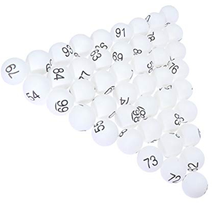 Toyvian 100 Stücke Lotterie Bälle mit Zahlen 1-100 Nummerierte Bingo Kugeln Bunte Spielbälle Tischtennis Beer Pong Saufspiele Partyspiel Party Trinkspiel