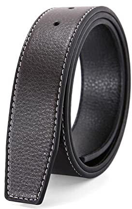 Jojomino 3,3cm/3,7cm Ohne Schnalle Ledergürtel Herren/Damen Lässiger Jeansgürtel für Bekleidungszubehör, 110cm