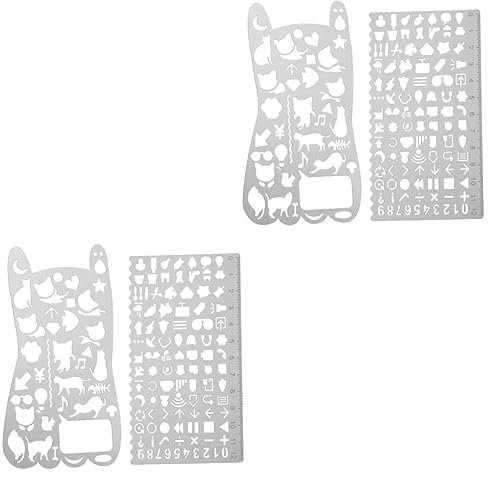 COHEALI 4stücke Teiliges Zeichenschablonen Aus Schablonen Für Scrapbooking Kreative Projekte Und Schularbeiten Robust Katzen Und Lebenselementen