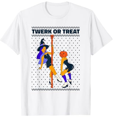 Pole Dance Hexen Tänzerinnen Halloween Kostüm T-Shirt