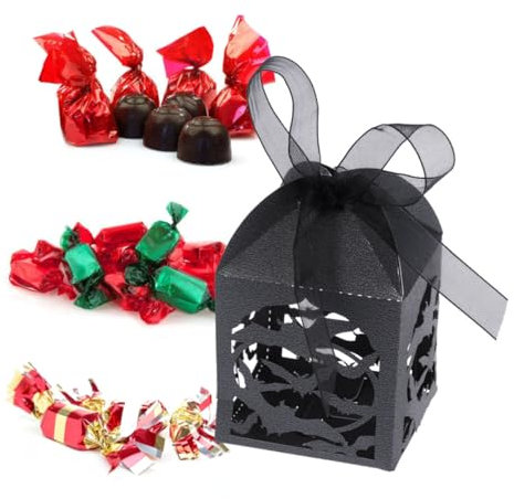 Healeved 50 Stück Hochzeitsgeschenkboxen Elegante Hohlschliff-süßigkeitenboxen Für Hochzeit Pralinenschachteln Taufe