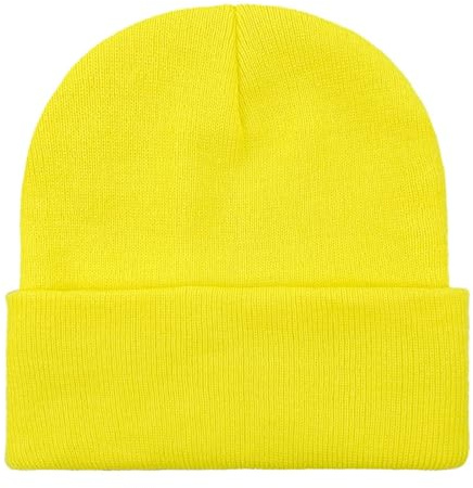 Generisch Unisex Beanie Winter Warme Mütze Knitted Cuffed Soft Hats for Men/Women Ski Watch Cap Hut Jagd Classic Beanie gefütterte Feinstrick Damen Wintermütze Beanie Mütze Herren Winter