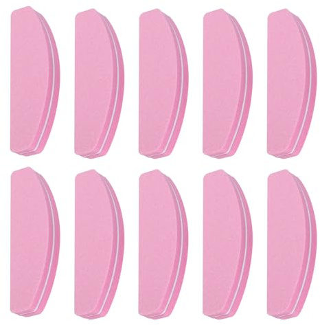 sourcing map 10pcs Mini Nail Buffers, 100/180 Grit Nail Sanding Blocks, Bulk Nail Buffing Polishing Blocks Professional Nail Polisher Set for Acrylic and Natural Nails, Pink