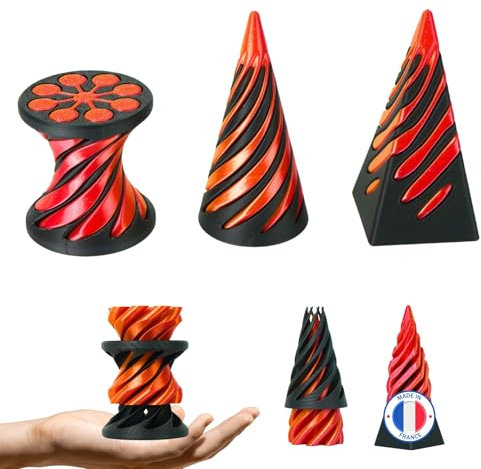 3 Impossible Fidget Cone – Anti-Stress Leksak 3D-printad Fickformat för Barn och Vuxna Födelsedag Jul Present Fester Ångest Kontor Liten Lätt