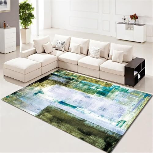 Kunsen bettumrandung Teppich 3 teilig Abstrakte Geometrie Hotel Wohnzimmer Villa Sofa Teppich Anti Verschmutzung Rutschfester Teppich Mehrfarbig Teppich esszimmer 200X280CM