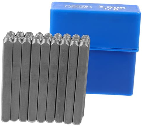 Operitacx 1satz Lederhandwerks-stempelwerkzeuge Metallbuchstabenstempel Set Für Präzise Lederverzierungen Stempel Für Taschen Gürtel Brieftaschen Und
