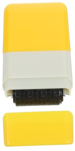 Operitacx Datenschutzsiegel Etikett Datumsstempel Gürtel Unterschrift Stempel Zubehör Geschäftsstempel Individuelle Visitenkarten Abdeckung Gadget Fanny Schlüssel Klingeln Plastik Yellow