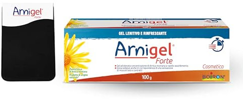 Arnigel Forte - Gel Lenitivo e Rinfrescante a Rapido Assorbimento, Favorisce il Recupero Muscolare, a Base di Arnica Montana, Origine Naturale - Confezione da 100 g + Portacarte di Credito