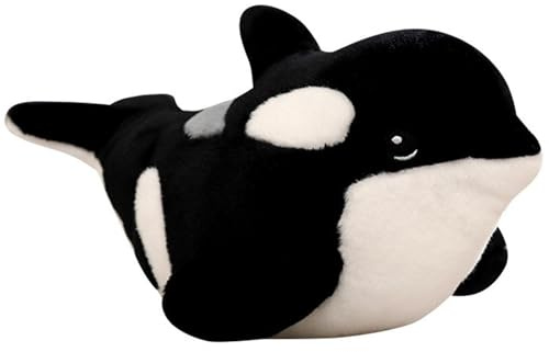 TOPLITHE Kuscheliger Baby Orca Plüschtier, Niedliches Meerestier Spielzeug Geschenk for Kinder Mädchen Jungen Wohnzimmerdekoration(35CM/13IN)