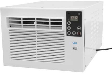 DSYOGX Tragbares Mini-Klimaanlage, AC 220V 280W Mobile Kühlgerät, Kompaktes Geräuscharm Cool Fensterkühler Klimagerät für Schlafzimmer, Höhlen, mit Timer-Funktion (bis zu 12 Stunden)
