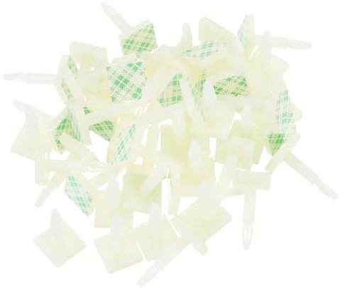 QUARKZMAN 100 Stk. Selbstklebende Leiterplatten-Abstandshalter, Klebrige Nylon-Isolierabstandshalter, Unterstützungshöhe 0,56, Passend für Leiterplattenlochdurchmesser 3mm bis 3,2mm, Weiß