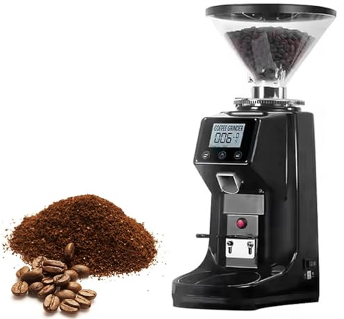HNBYLMM Professional Coffee Grinder with 60mm Flat Burr Disc, 500ML/1500ML Bean Hopper, 19 Precise Grind Setting, Coffee Bean Grinders with LCD Control Panel,500ML