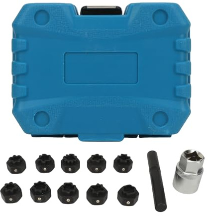 Segrehy Wheel Locking Nut Key Kit Rustproof Anti Theft Lug Nut Installation Removal Socket Tool for