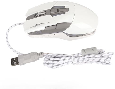 Yctze Forme de Voiture de Sport Gaming Filaire avec Lumière LED, 4 Dpi jusqu'à 3200, Conception Ergonomique et 6 Boutons - Vert (White)