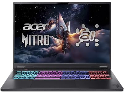 Acer Nitro 18 AI | Gaming Laptop | Ryzen AI 9 | RTX 5060 | 18 WQXGA IPS 165Hz | Ryzen AI 9 365 | RTX 5060 8GB | 32GB RAM | 2TB SSD | Windows 11 Home | QWERTZ