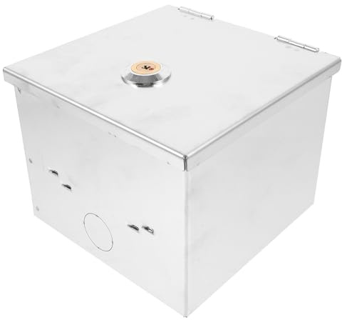 LOLIPPYY Boîte à Douilles Antivol avec Serrure en Acier Inoxydable 0,8 Mm, Boîtier de Protection Extérieur Étanche Ip44 pour Prise Électrique, Coffre de Charge Sécurisé pour Véhicule