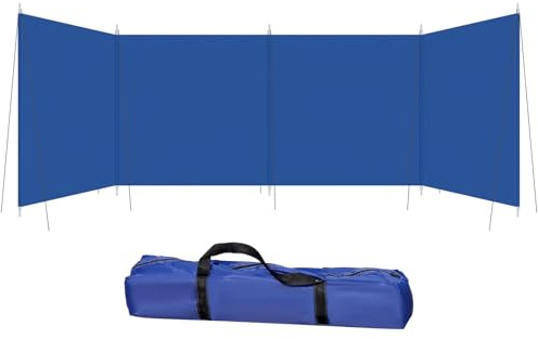 UALXPAO Paravento da Spiaggia Paravento da Campeggio, frangivento Portatile Pieghevole con Borsa for Il Trasporto e Pali in Acciaio, Riparo Solare Spiaggia, Parete for la Privacy