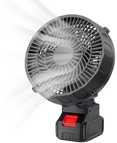 Ventilatore da campeggio silenzioso, Ventilatore da tenda ricaricabile, Piccola aria portatile con batteria, Cucina con design compatto, di ad alta velocità, Stazione di raffreddamento