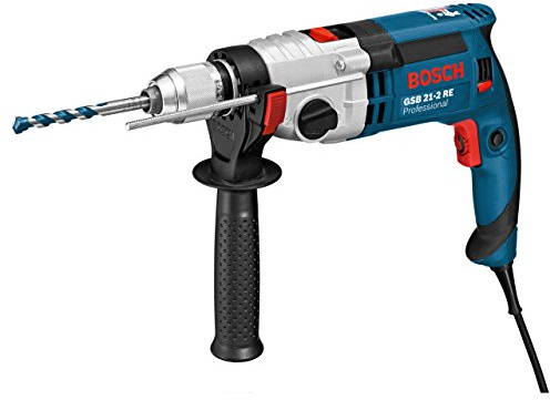Bosch Professional Impact Drill GSB 21-2 RE (110 V, Auxiliary Handle, Depth Stop 210 mm, Keyless Chuck, Carrying Case)