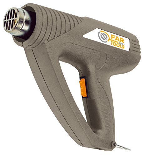 Fartools One Décapeur thermique 1500W, 2 températures de chauffe à 300 et 500 °C, 2 vitesses de ventilation 280 et 480 l/min, câble de 2m