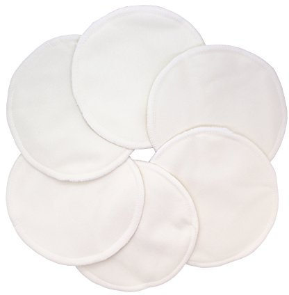 Waschbare Natürliche Bamboo Stilleinalgen - 6er Packung - Natur