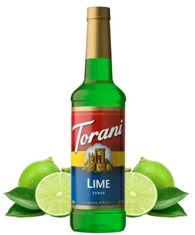 Torani Lime Syrup (750ml) - Premium Cane Sugar Flavouring for Cocktails, Mocktails, Milkshakes & Iced Tea - Zesty Citrus Taste, Vegetarian-Friendly