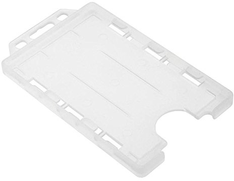 Customcard ltd Vertical Portrait Double Two Sided Identity ID Card Pass Badge Holder Opaque x2