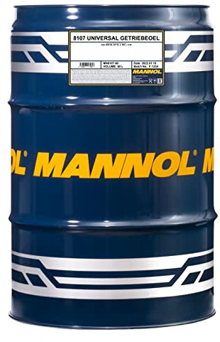 MANNOL 8107 Universal Getriebeöl 80W-90 GL-4, für Schaltgetriebe, 60L | Mineralisches Getriebeöl für Pkw, Nutzfahrzeuge und Geländewagen, erfüllt MIL-L-2105, starker Verschleißschutz
