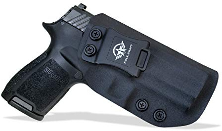 IWB Tactical KYDEX Gun Holster Pistola Softair Fondine Fits: Sig Sauer P320 Full Size / P250 / P320 Carry/Compact Medium Pistol Case Inside Concealed Carry Guns Bag (Black, Right)