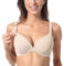 Gratlin Women's Full Cup Lightly Lined Plunge Underwire Maternity Nursing Bra Beige 38G