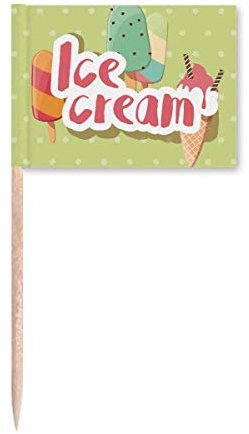 Palillos de helado verde para decoración de fiestas