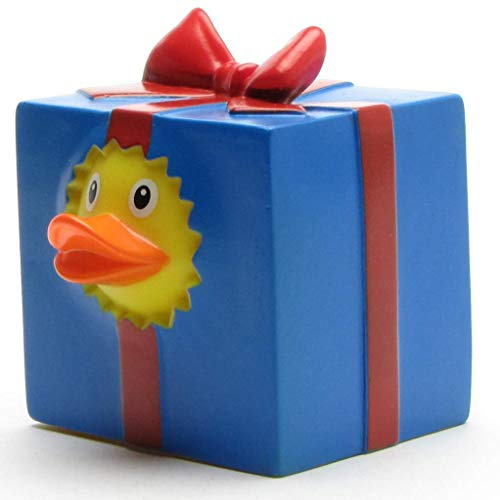 Geschenk Badeente I Quietscheente I L: 10,5 cm I inkl. Badeenten-Schlüsselanhänger im Set