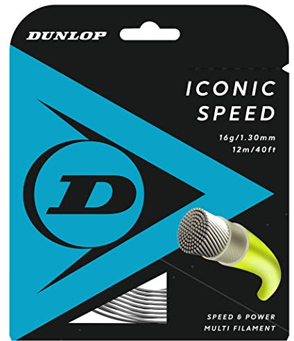 Dunlop Iconic Speed Tennissaite, 17g-1.25mm, 12m Satz, Farbe Natur