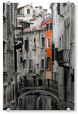 artboxONE Acrylglasbild 45x30 cm Städte Venecian Channel Bild hinter Acrylglas - Bild venedig Architektur Buildings