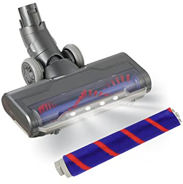 Upgraded Hardwood Floor Vacuum Attachments with Headlights for Dyson V6 DC59 DC61 DC74 , Replacement Parts Motorhead,Soft Roller &PP Bristle Motorized Brush Accessories for Tile,Carpet,Rug Cleaning.