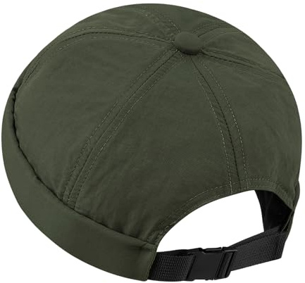 CLAPE Bonnet Docker d'été Séchage Rapide Unisexe Casquette sans Visière | Réglable,Léger,Pliable,Casquettes Docker Miki Breton pour Voyage,Randonnée,Plein Air