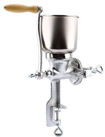 JMorCO Crank Coffee Grinder, Cereal Grinder with Crank, Table Clamp, Manual Wheat Grinder for Corn Flour, Household Manual Cast Iron Grinder