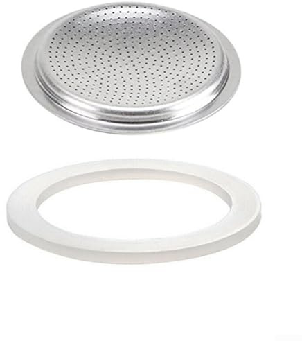 Zoegneer Joint d'étanchéité et filtre de rechange en caoutchouc de silicone pour cafetières à expresso et moka (3 tasses + tamis)