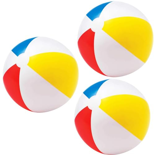 VIRSUS Pallone da Spiaggia Gonfiabile 20NP, Diametro 51 cm, palla in diversi colori giallo, rosso e blu, per Piscina, Mare, per Feste ed Eventi (3)