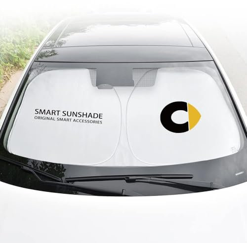 Sonnenschutz Auto Frontscheibe für Smart Fortwo Forfour 453 451 450,Frontscheibenabdeckung Faltbare Auto Windschutzscheibe Sonnenblende Blockiert UV Strahlen,D