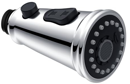 Hibbent Kitchen Tap Spray Head, 3-Function Tap, G 1/2, Chrome