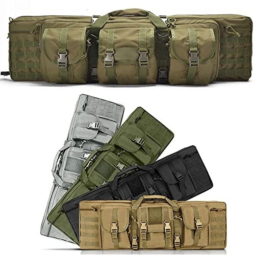 ANSNOW Doppelte Gewehrtasche Taktischer Gewehrkoffer, Weich Gepolsterte Waffentasche Airsoft-Waffenkoffer, 2 Waffenkoffer Für Gewehre, Gewehrtaschen Für Gewehre Mit Zielfernrohr, Waffentaschen Für G