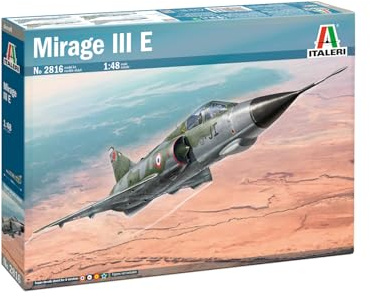 Italeri 2816 1:48 Mirage III E – Maquette de construction, modélisme, bricolage, loisirs, collage, kit en plastique, fidèle aux détails, kit militaire