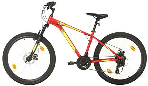 Xichuzi Mountainbike 21 Gang 27,5 Zoll Rad 38 cm, Fahrrad, Mountain Bike,Rot