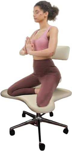 SJHDHDA Ergonomic Cross Legged Office Stuhl mit Einstellbarer Höhe und lumbaler Unterstützung für Kinder und Erwachsene Meditationshocker zum Sitzen und Knien -Schreibtischstuhl Learned extensively