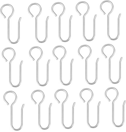 BIUDECO 50pezzi Ganci Decorativi per Tende e Bagni di Supporti per Tende Scorrevoli Facili da Installare per Decorazioni da Soffitto e Accessori per Doccia