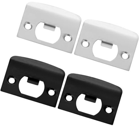 Mobestech Lot De 4 Supports De Meubles À Boucle De Languette De Verrouillage Plaque De Gâche De Porte Pêne Dormant Plaque De Gâche Renfort De Montant De Porte Loquet De Sécurité De