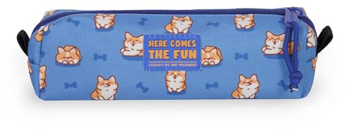 LEGAMI - Étui My Pencil Case, Corgi, Fermeture à glissière, en Plastique recyclé, résistant, spacieux, Pratique, pour école, Bureau, 22 x 6 cm, Lilas, Contemporain